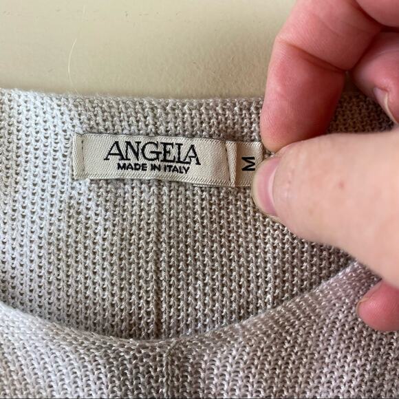 Angela tie dye lightweight fine cropped sweater size M Made in Italy - Picture 5 of 8